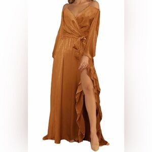 Elegant Rust Women's Dress